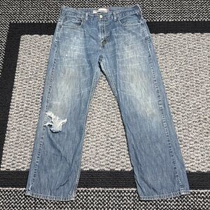 Levi’s 569 Loose Straight Jeans Men’s Sz 34 Workwear Thrashed Distressed Grunge